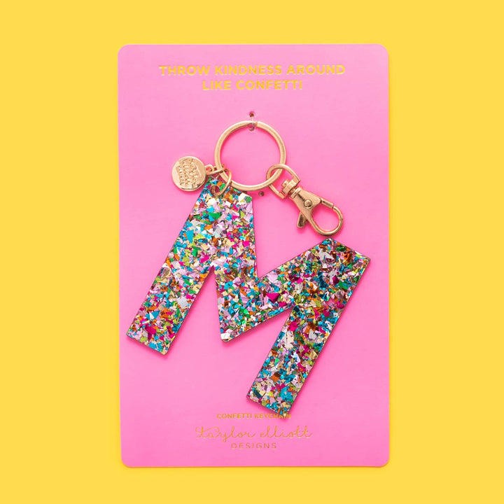 Keychain - Confetti Letters - Single: B