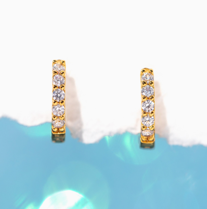 Baby Sparkle Hoops: Rose Gold