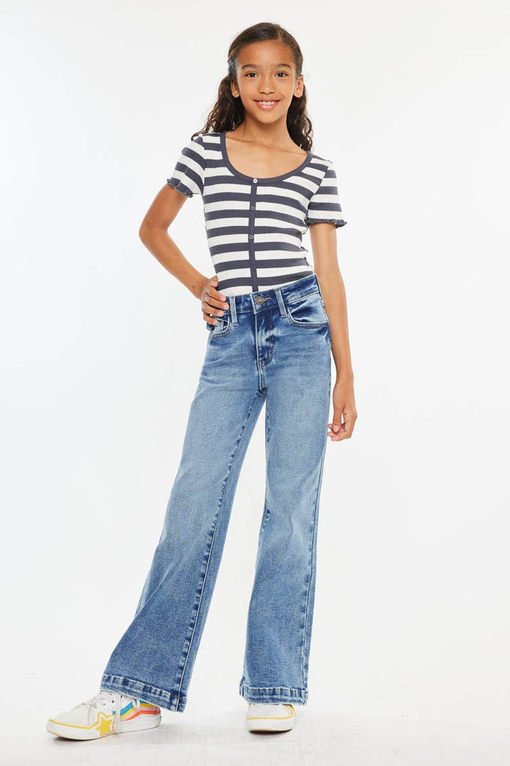 HAILEY HIGH RISE WIDE LEG FLARE JEANS