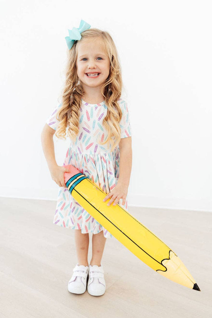 Colorful Crayons Pocket Twirl Dress