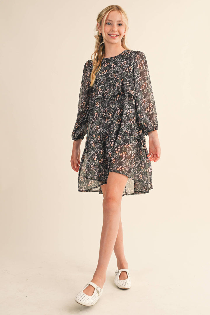 Floral HI LOW MIDI DRESS