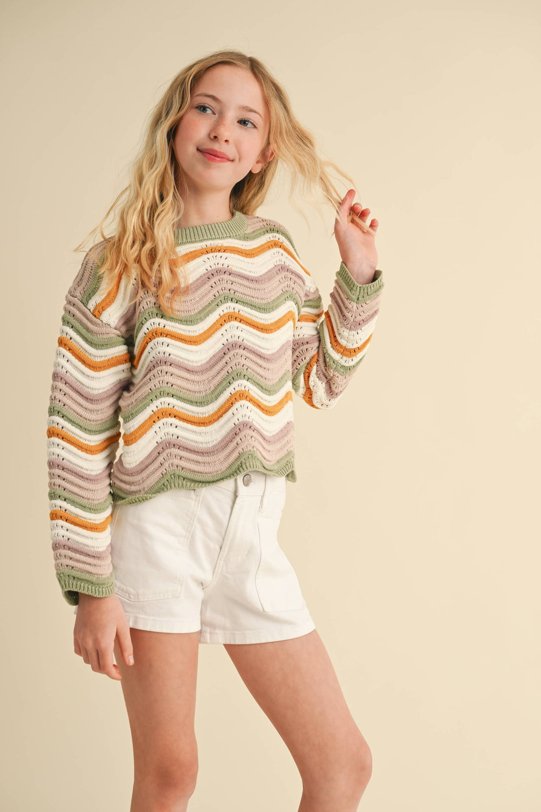 Wavy Knit Top