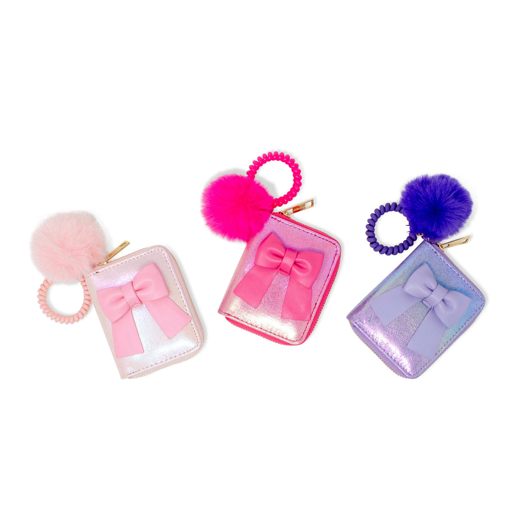 Jumbo Bow Wallet: Hot Pink