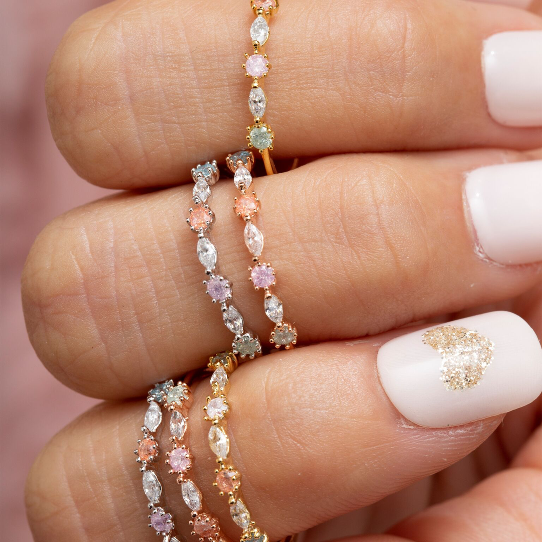 Pastel Rosie Ring: Gold / 6