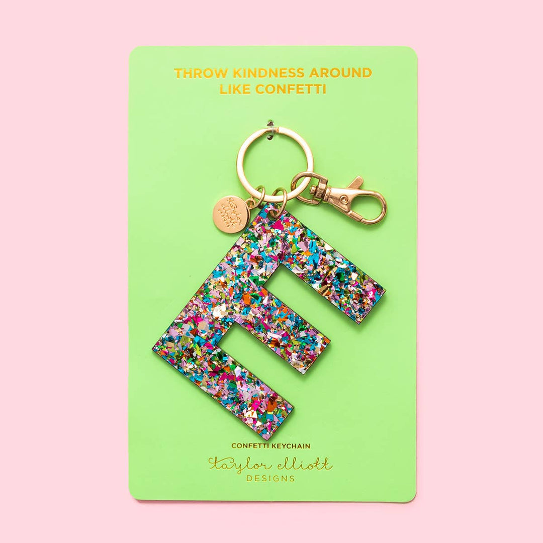 Keychain - Confetti Letters - Single: E