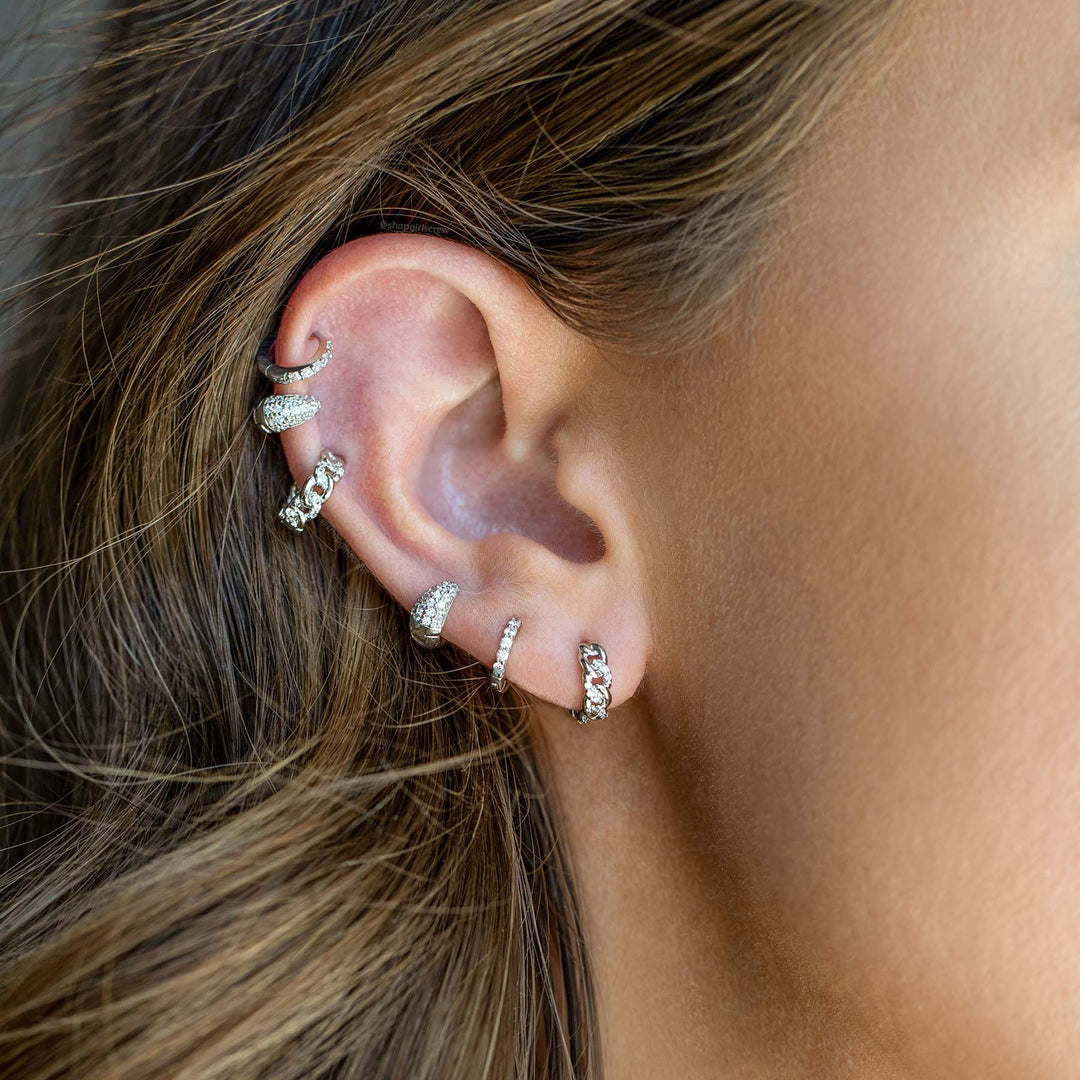 Baby Sparkle Hoops: Rose Gold