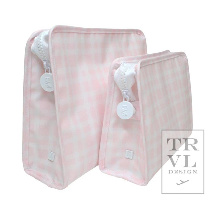 Roadie Medium - Pimlico Plaid Pink Zip Pouch: Pimlico Plaid Pink