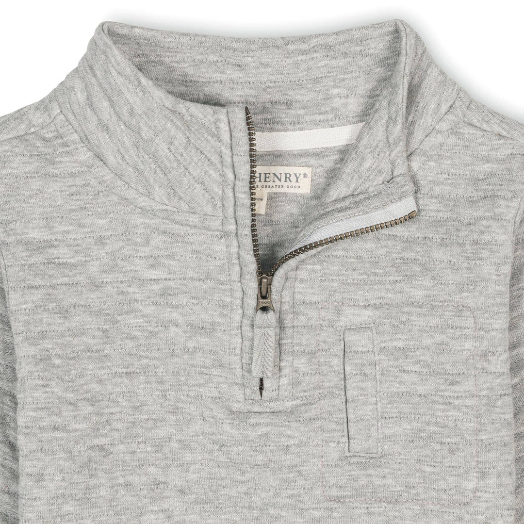 Quilted Half Zip with Pocket: Quilted