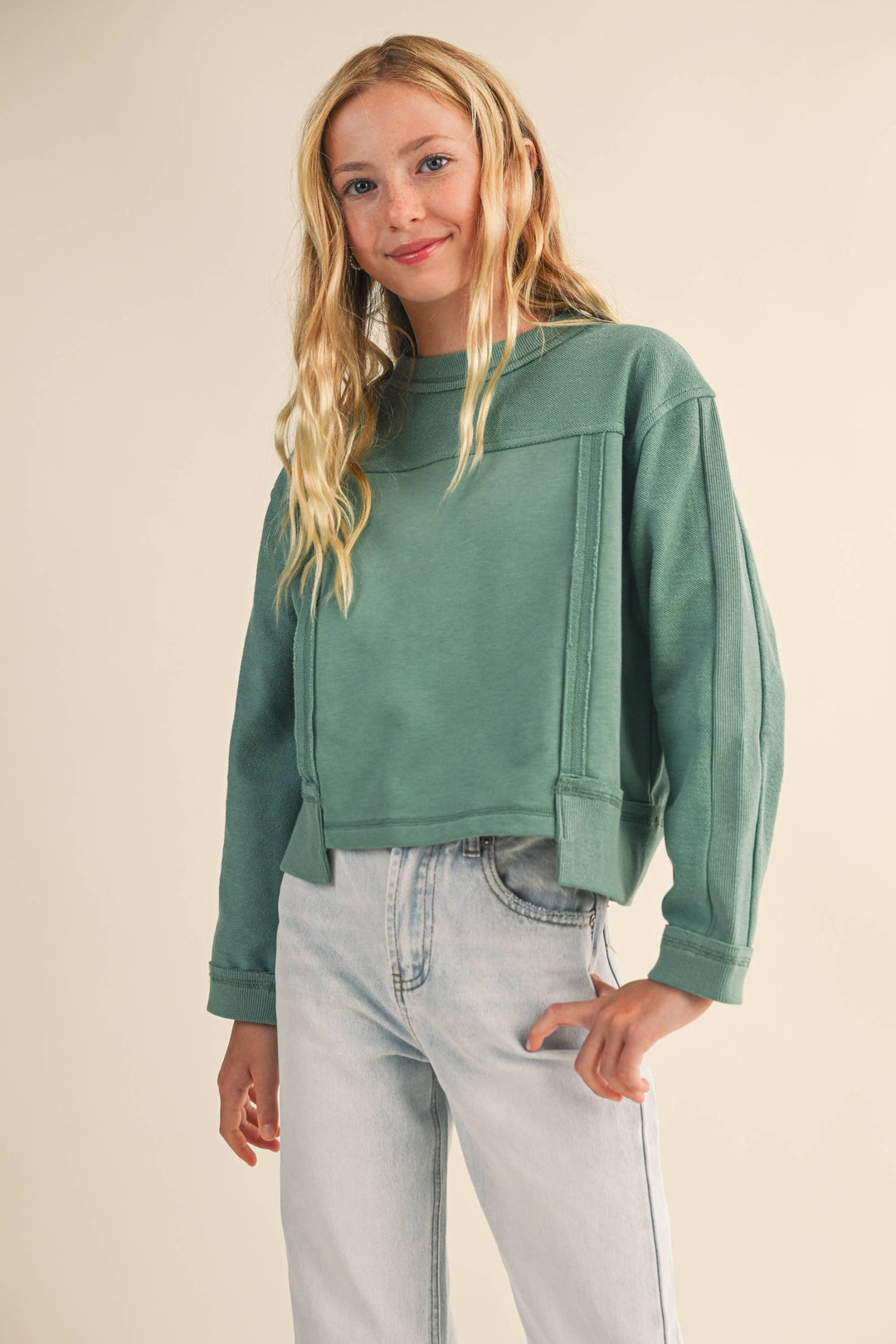 TWEEN KIDS GIRLS CREW NECK SWEATSHIRT