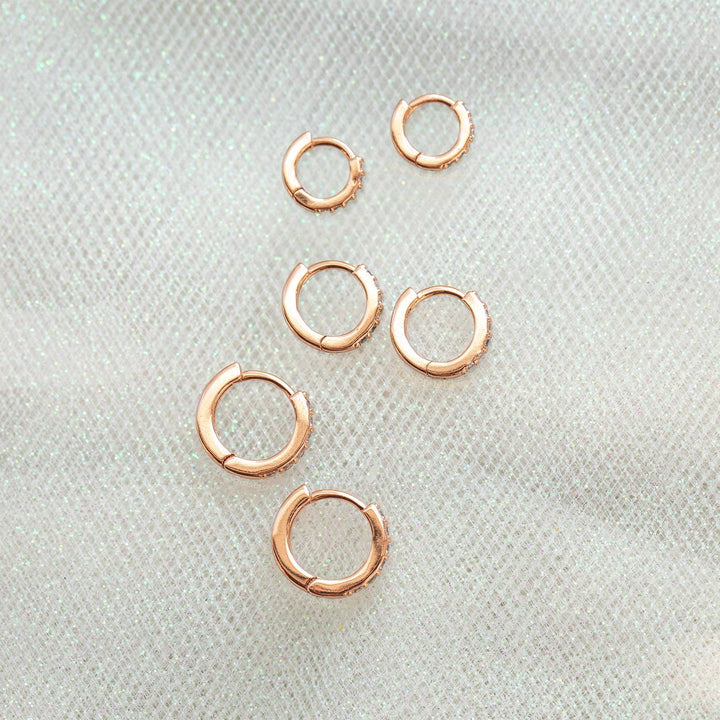 Walk of Fame Hoop Set: Rose Gold