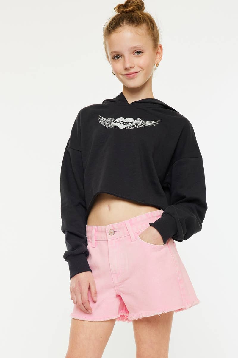 Tween Pink Denim Shorts