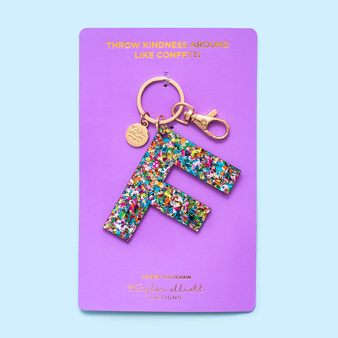 Keychain - Confetti Letters - Single: E