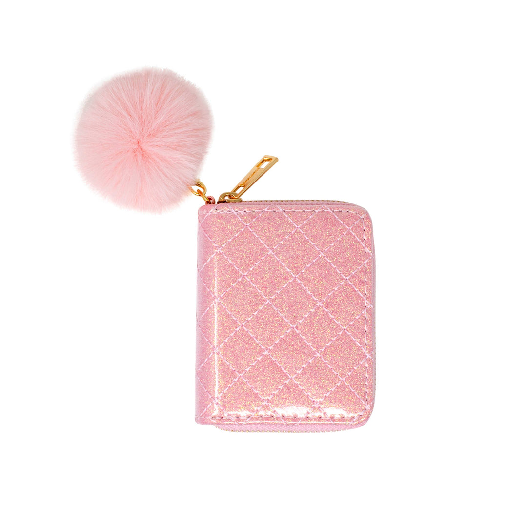 Girls Sparkle Quilted Wallet: Baby Purple