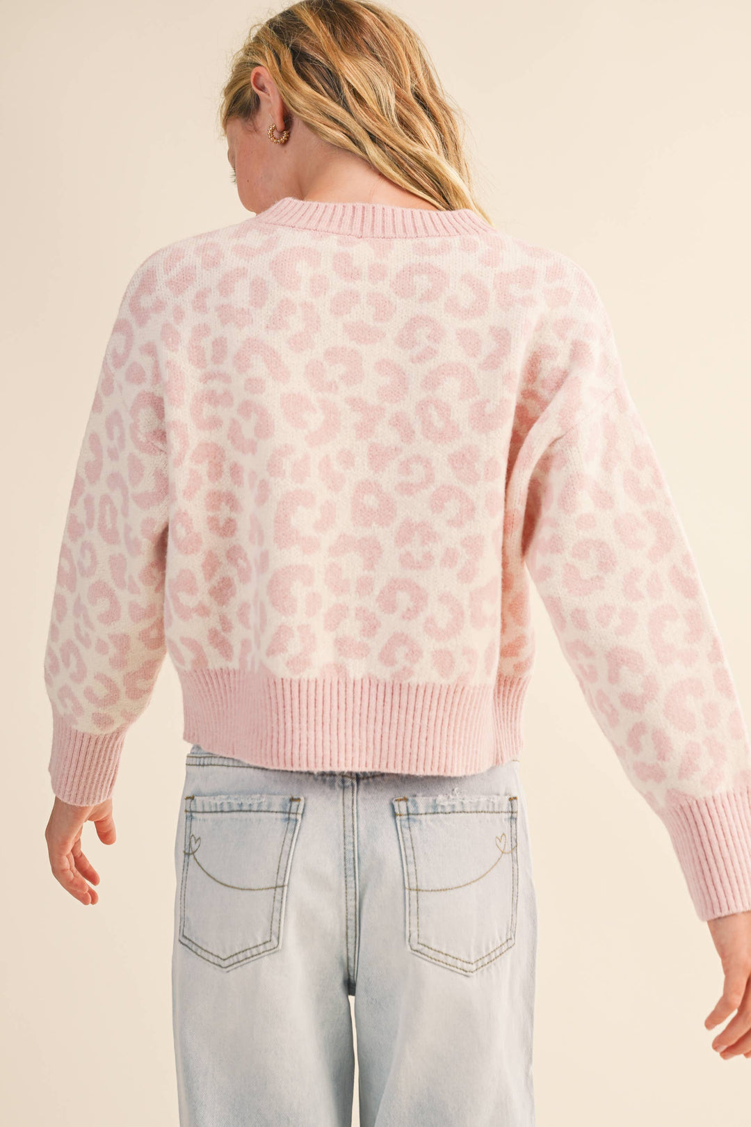 PINK LEOPARD SWEATER