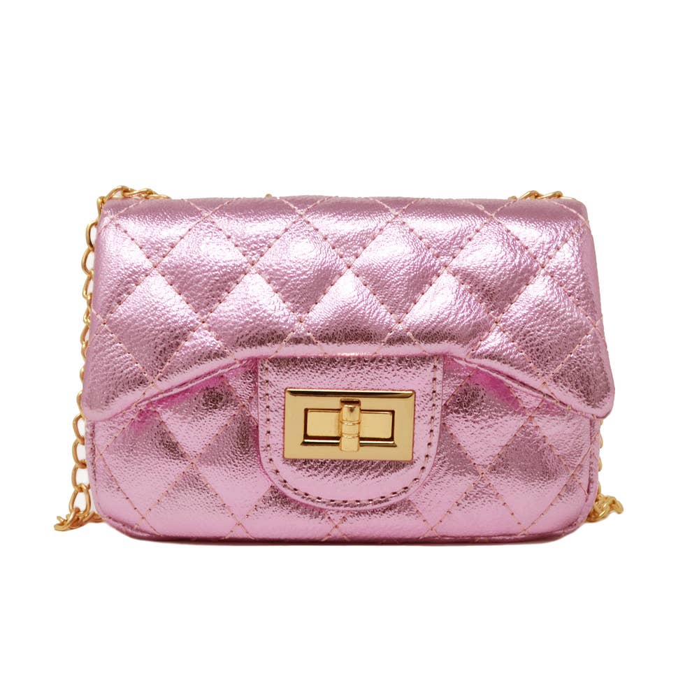 Metallic Mini Purse: Red