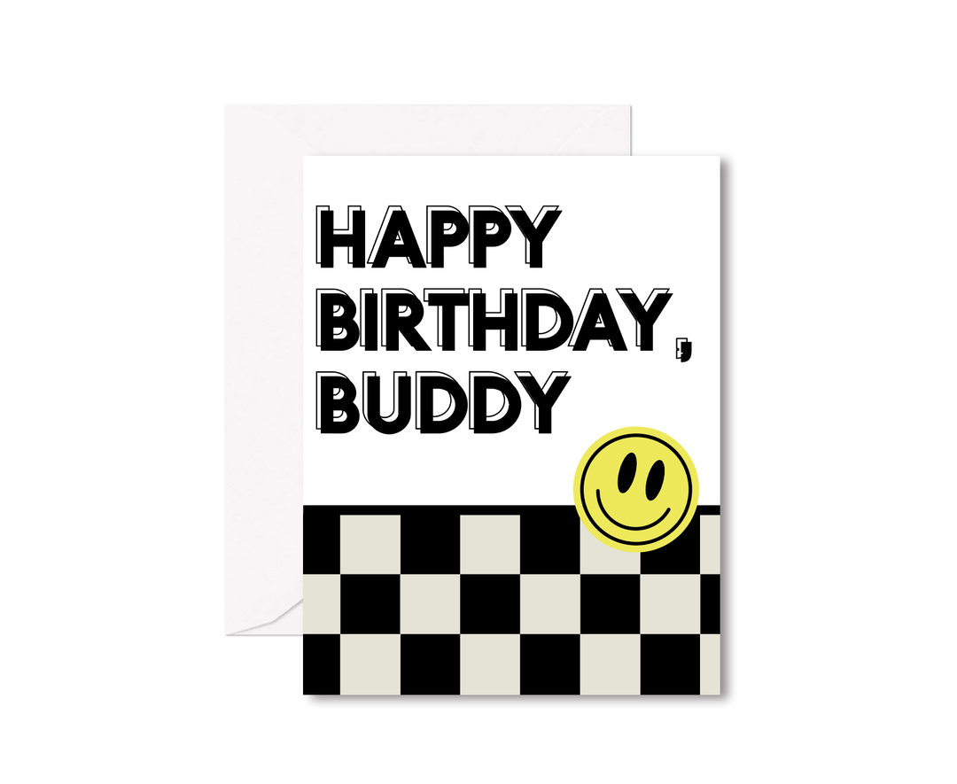 Happy Birthday Buddy Greeting Card
