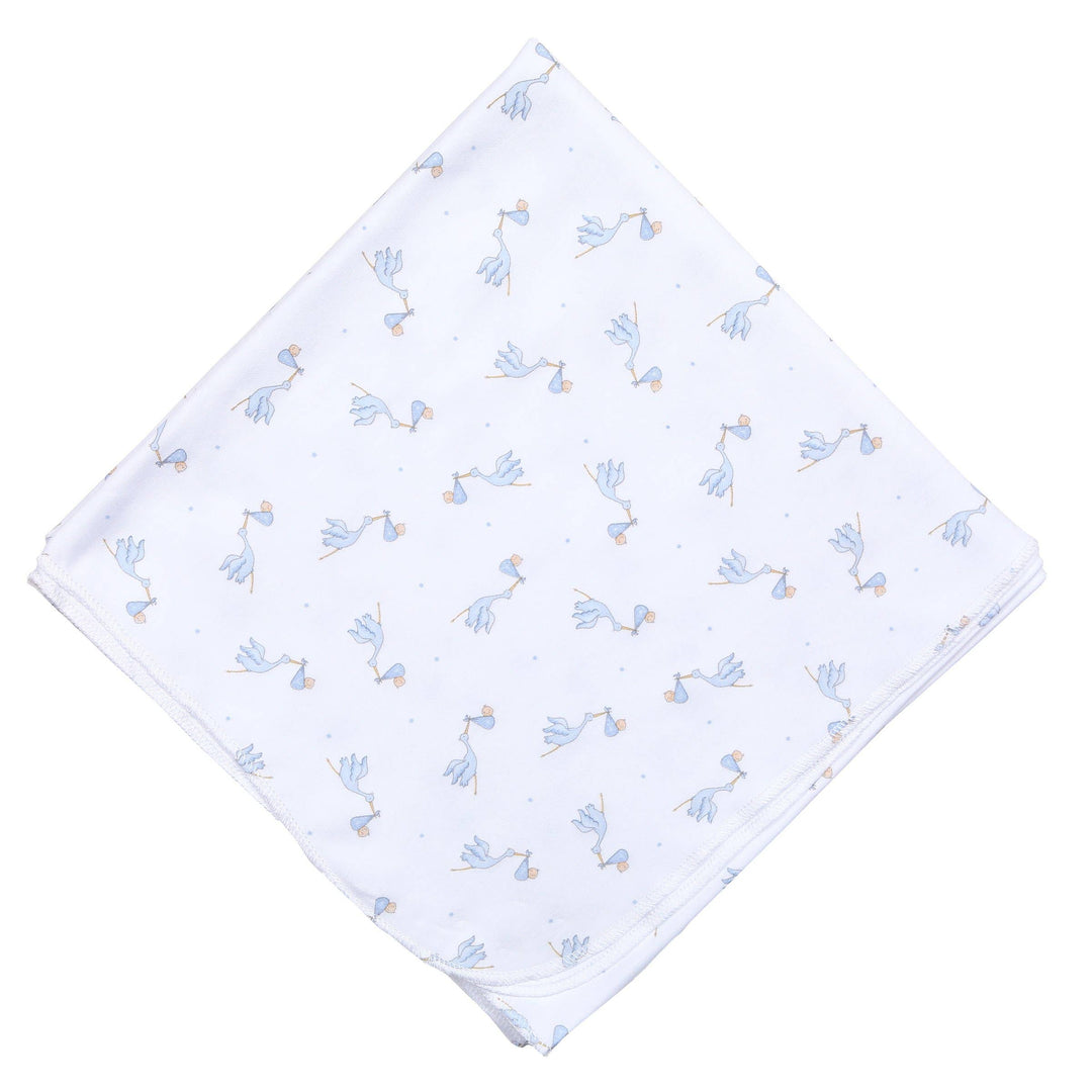 Worth the Wait Printed Swaddle Blanket - Blue: