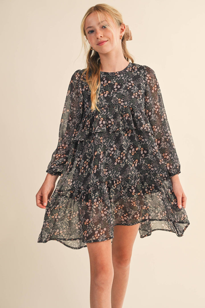 Floral HI LOW MIDI DRESS