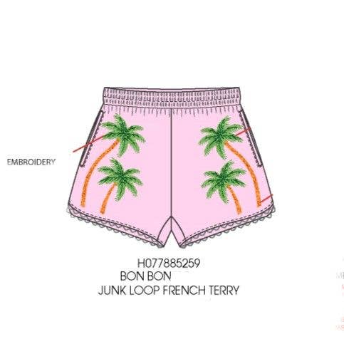 Embroidered Palm Shorts