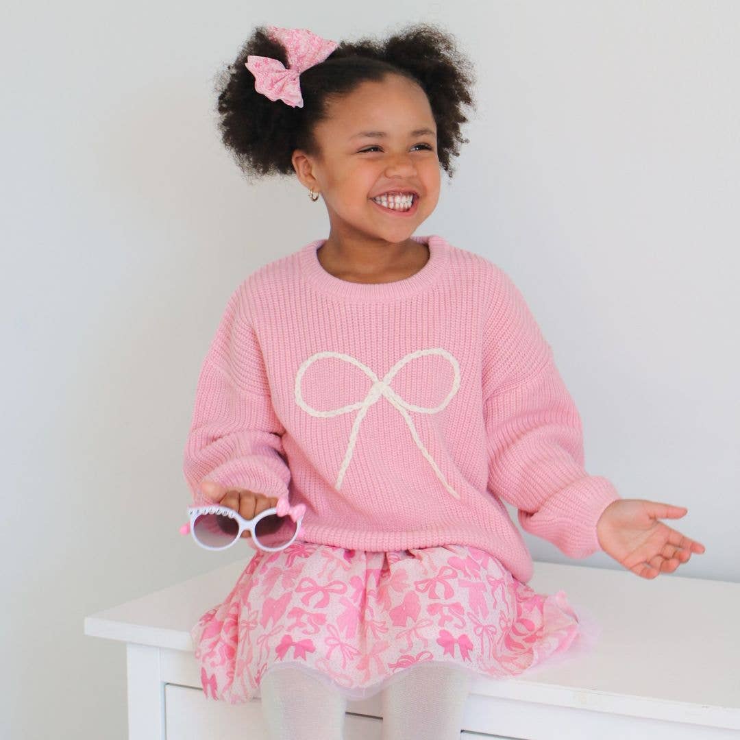 Coquette Bow Tutu - Kids Dress Up Skirt - Bows: 1-2Y
