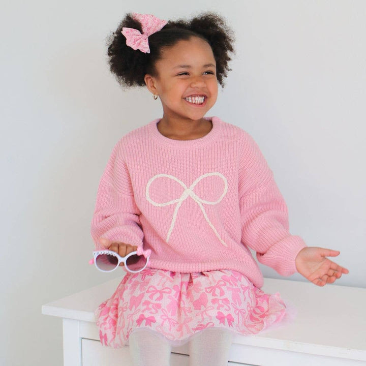 Coquette Bow Tutu - Kids Dress Up Skirt - Bows: 1-2Y