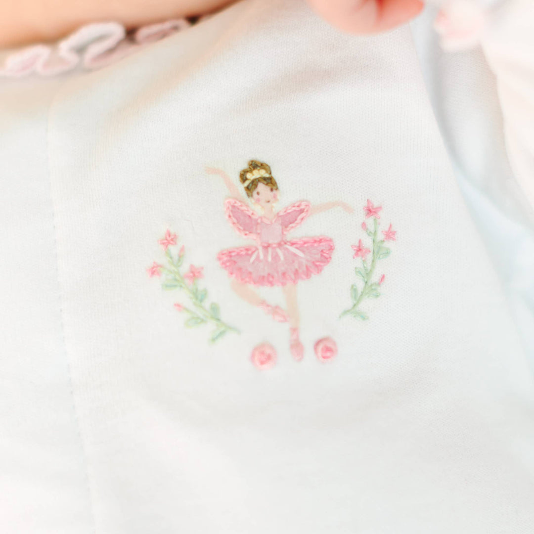 Twinkle Toes Embroidered Footie
