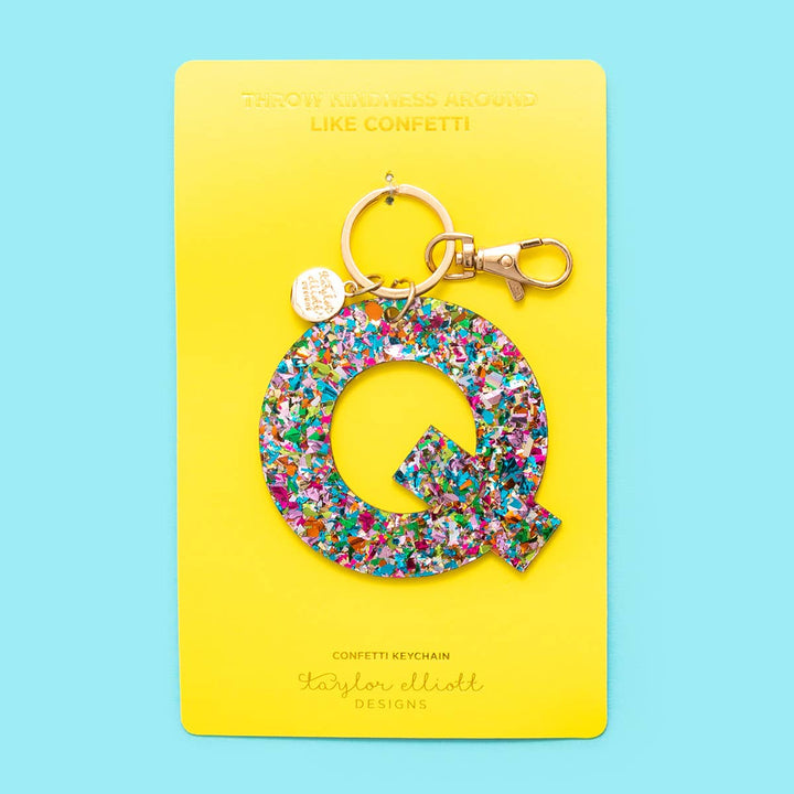 Keychain - Confetti Letters - Single: S