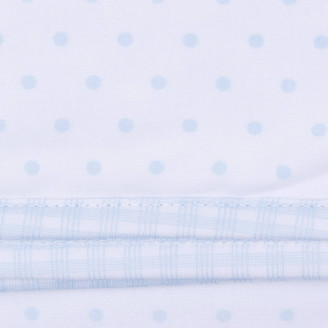 Blue Gingham Dots Hat
