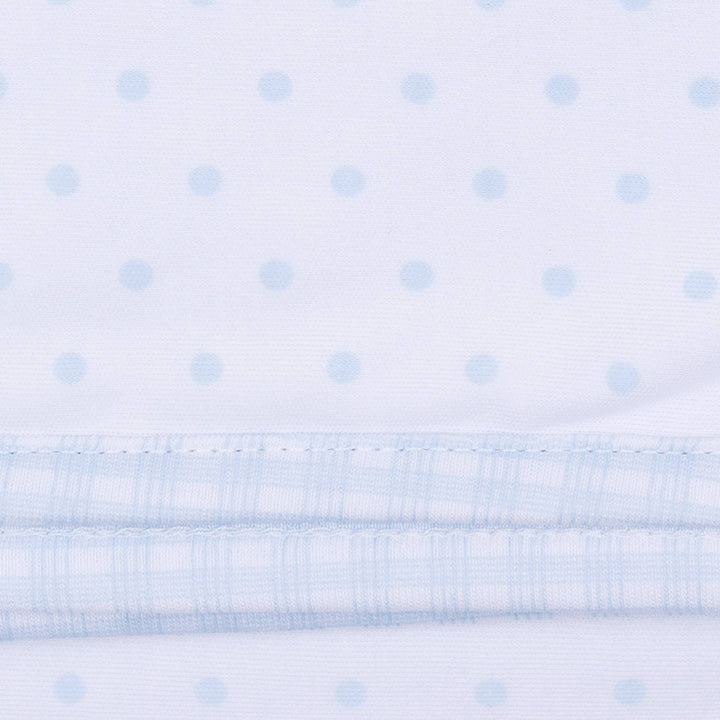 Blue Gingham Dots Hat
