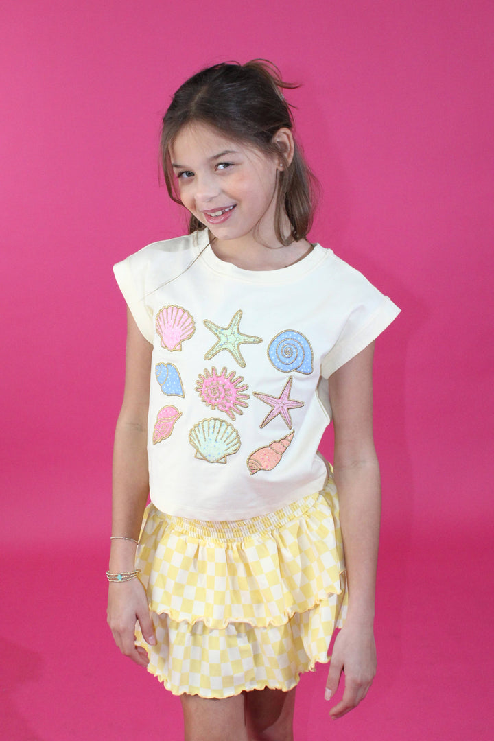 Seashells Embroidered Tank Top