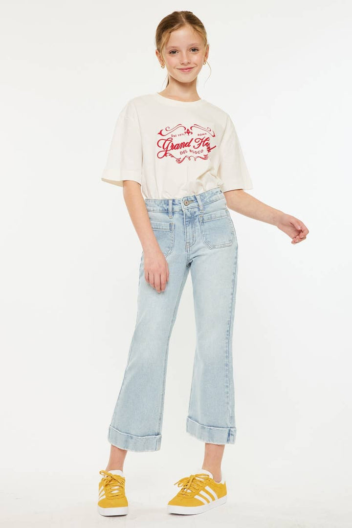 Scottie High Rise Relaxed Cropped Flare Jeans