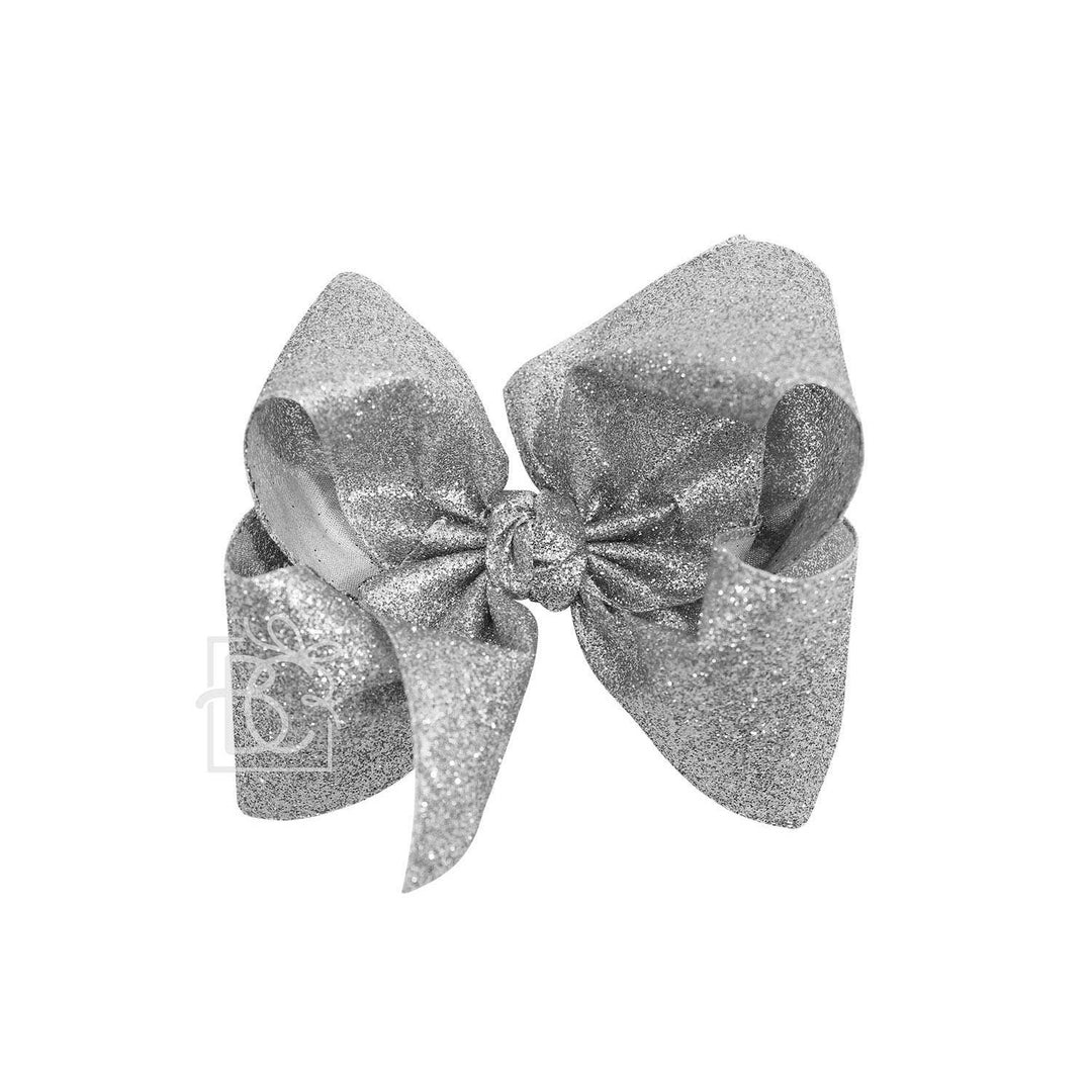 GLITTER METALLIC BOW ON CLIP