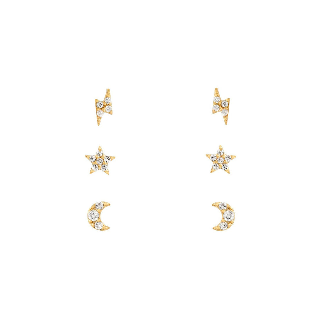 Teeny Tiny Galaxy Studs: Gold