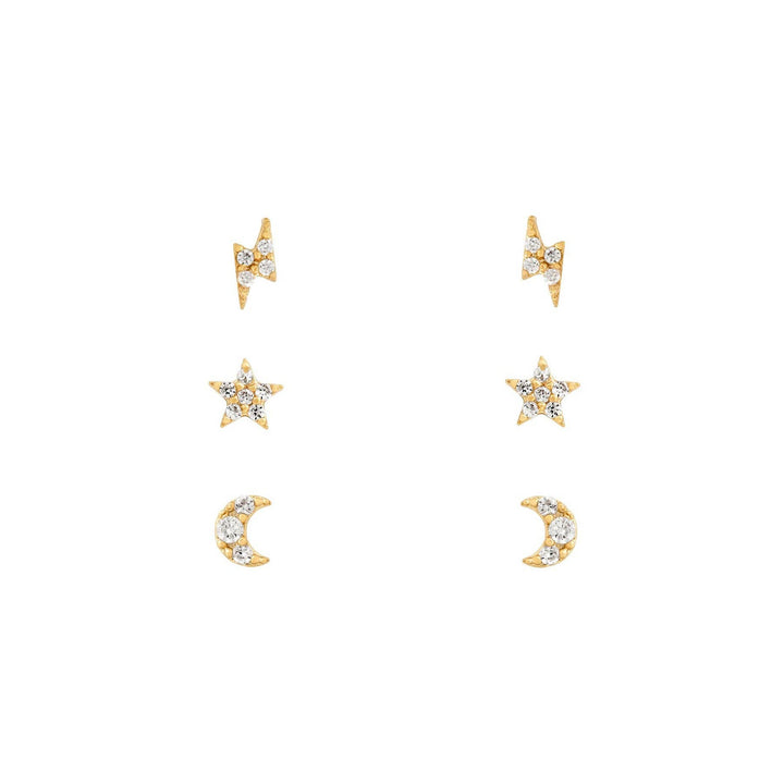 Teeny Tiny Galaxy Studs: Gold