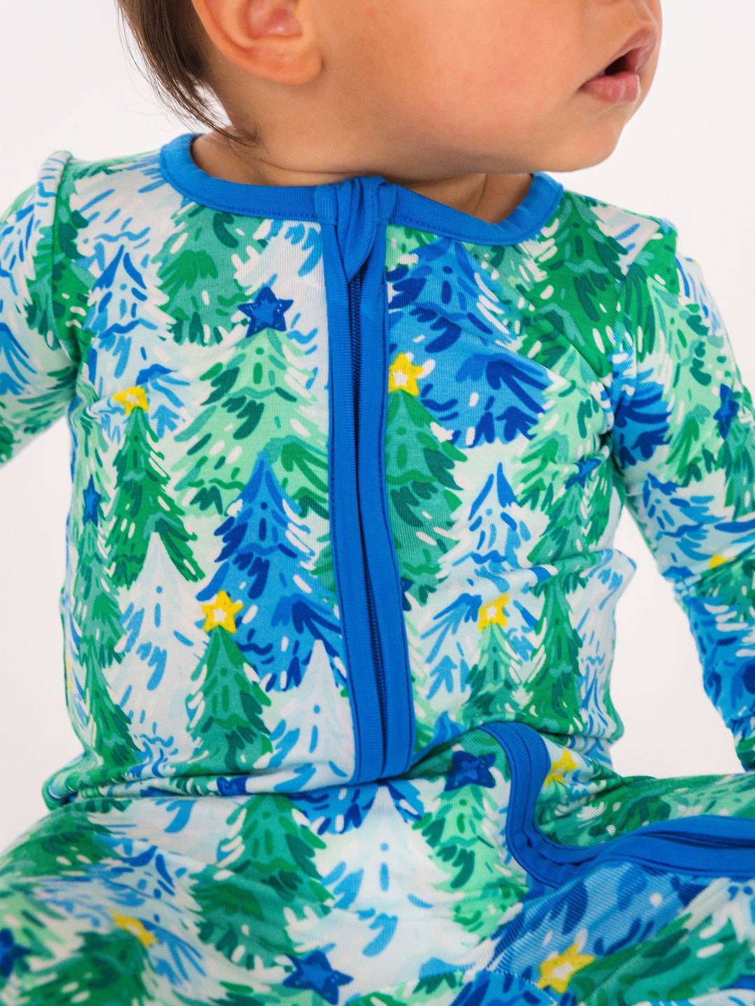 Baby Blue Jolly Grove Footed  Pajama
