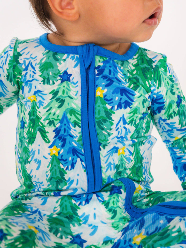 Baby Blue Jolly Grove Footed  Pajama
