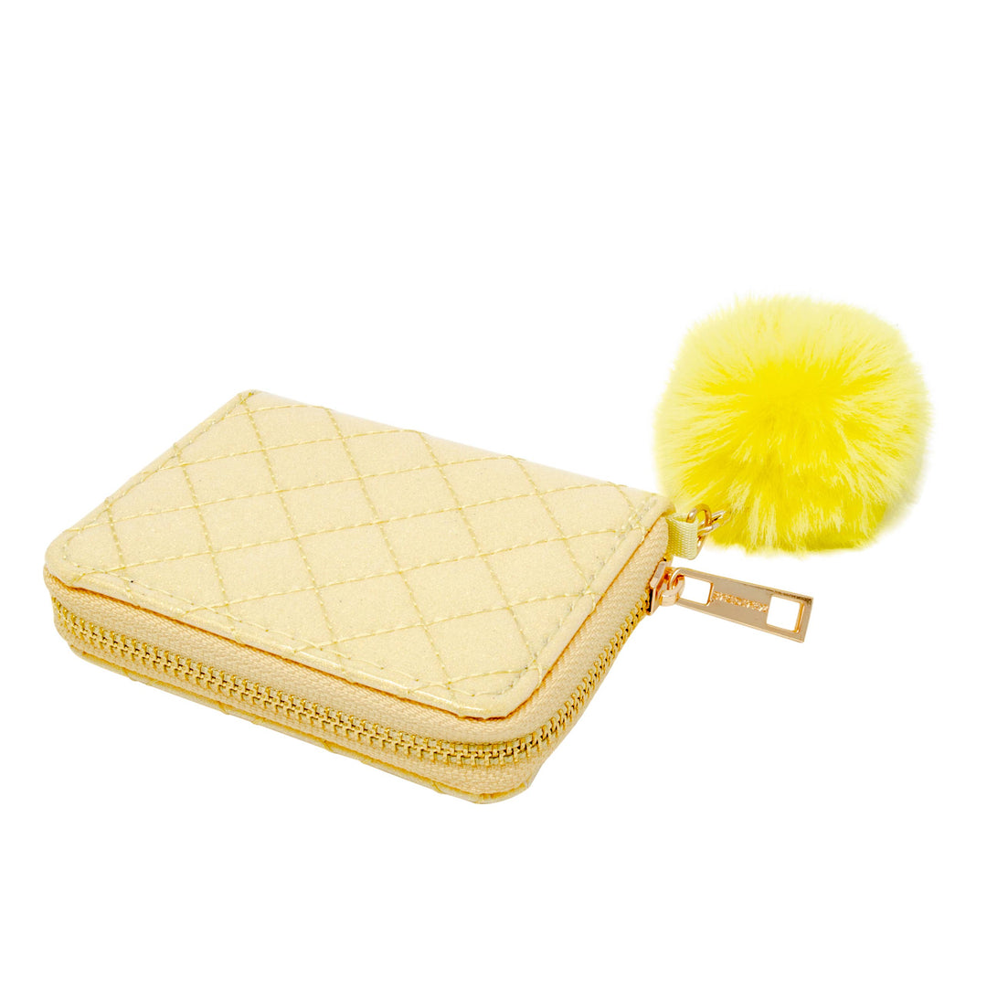 Girls Sparkle Quilted Wallet: Pink Lemonade