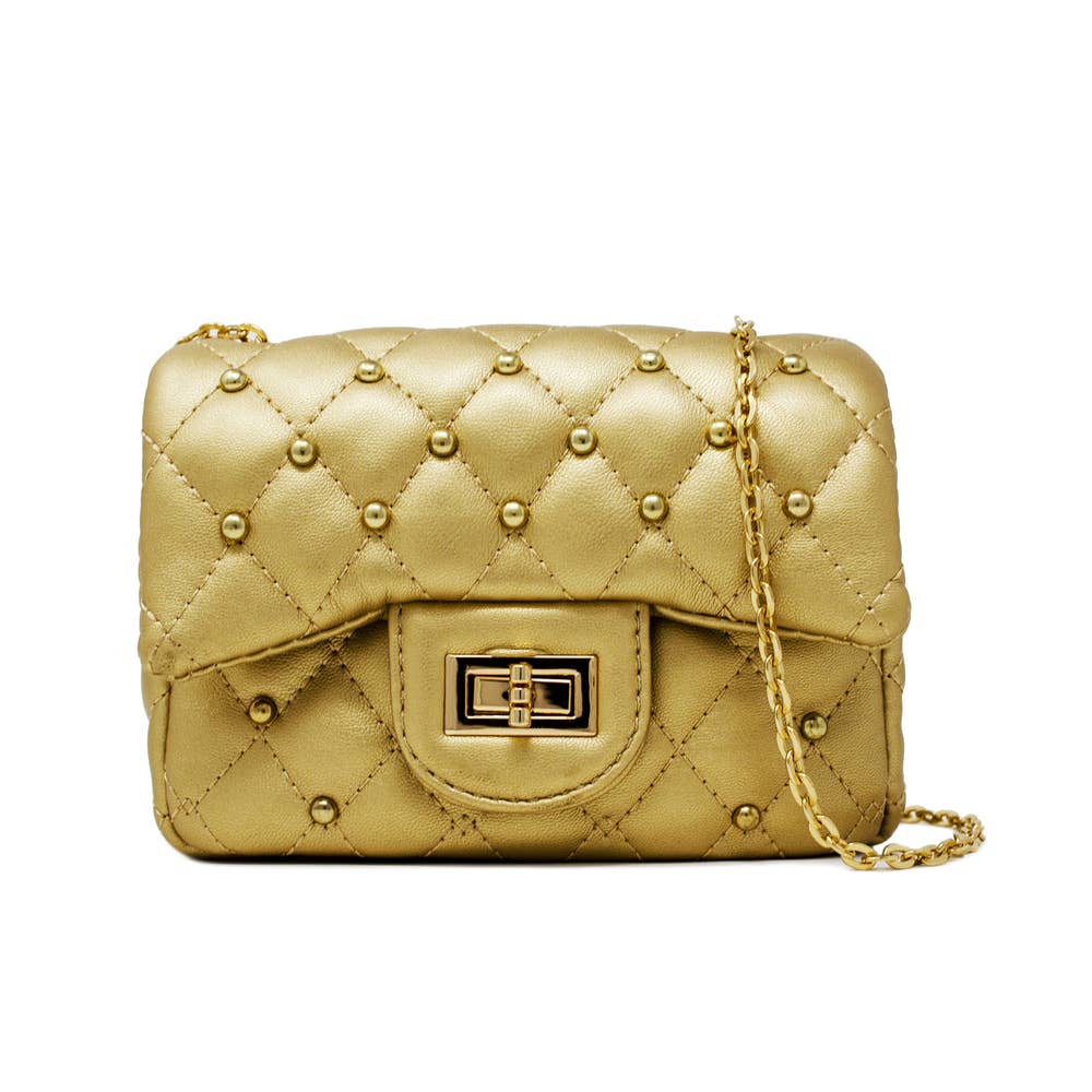 Quilted Stud Mini Bag