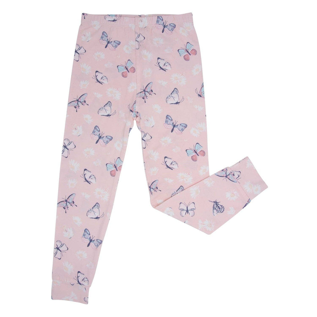 Big Kid Pajama - Butterfly Daisy Pink
