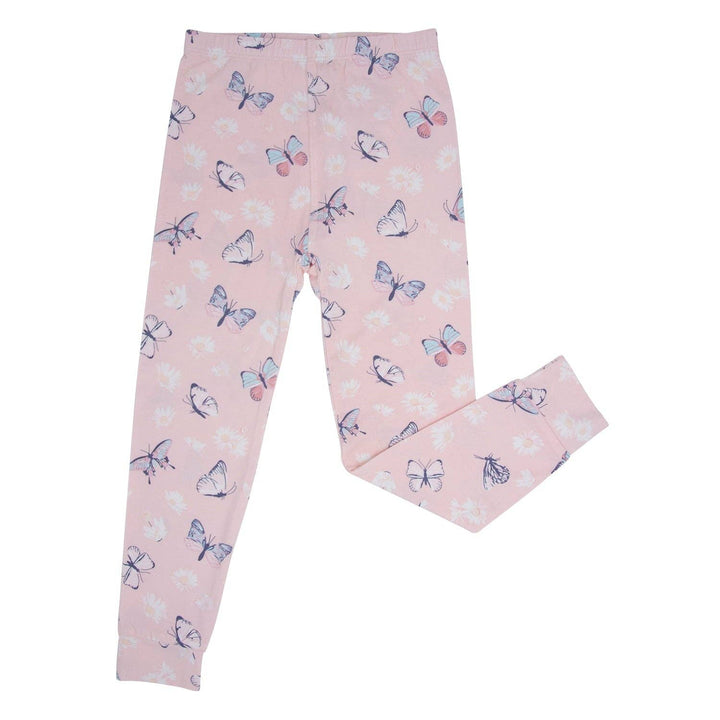 Big Kid Pajama - Butterfly Daisy Pink