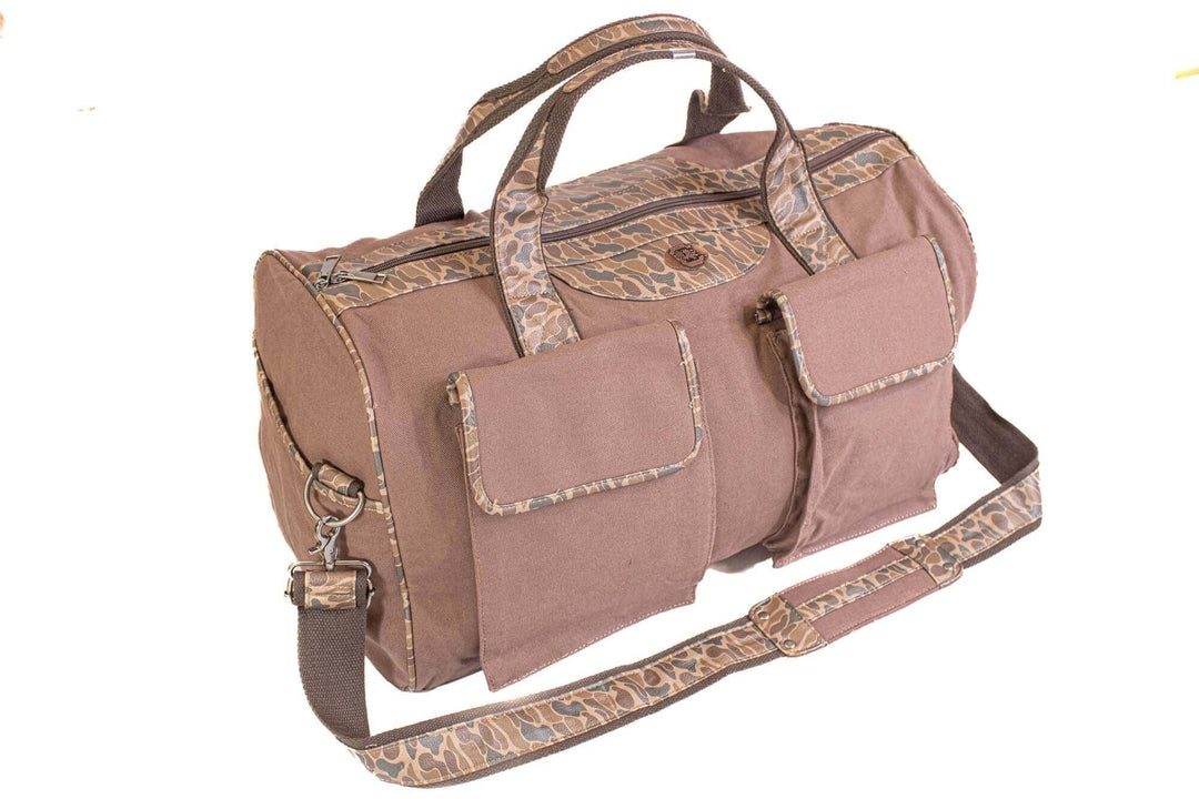 USC Gamecocks Camo Canvas Weekender Bag: Brown/Tan