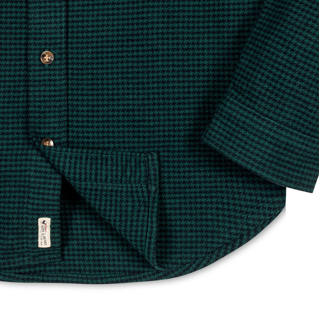 Organic Flannel Shirt: Scottish Houndstooth