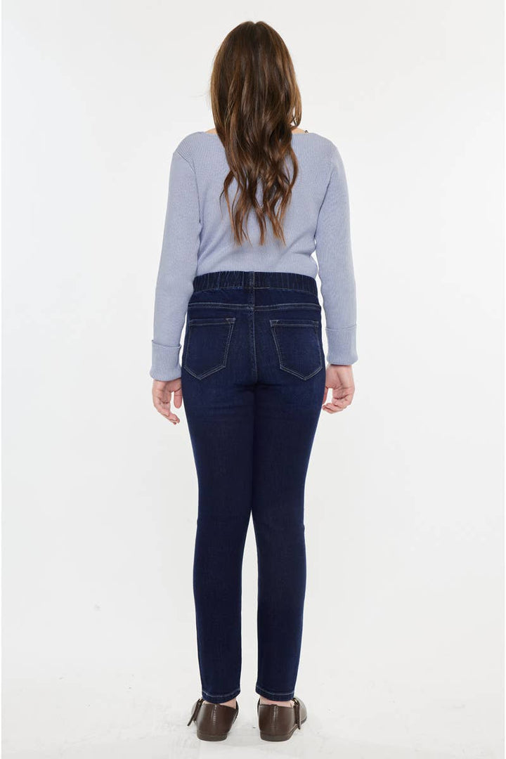 Tween high rise pull on ankle skinny jean