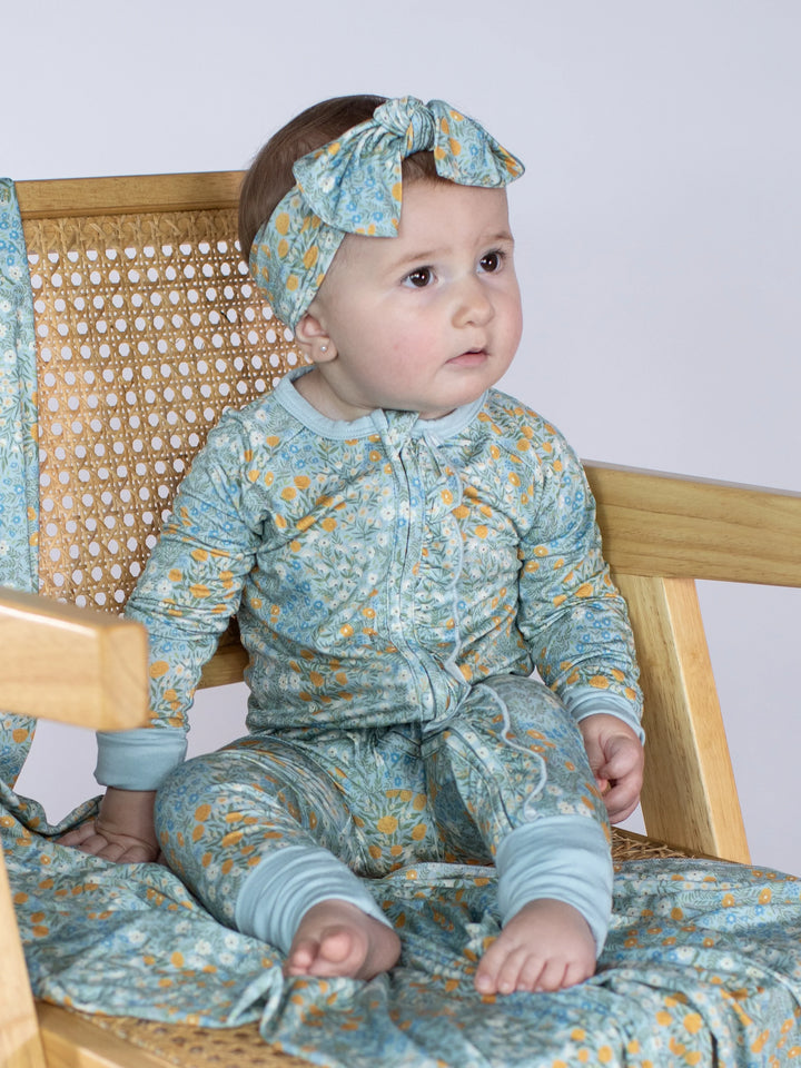 Convertible Romper - Blue Meadow