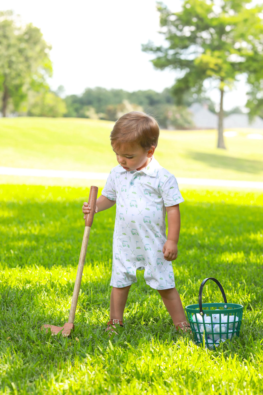 Trotter Street Kids Caddy Club Polo Romper
