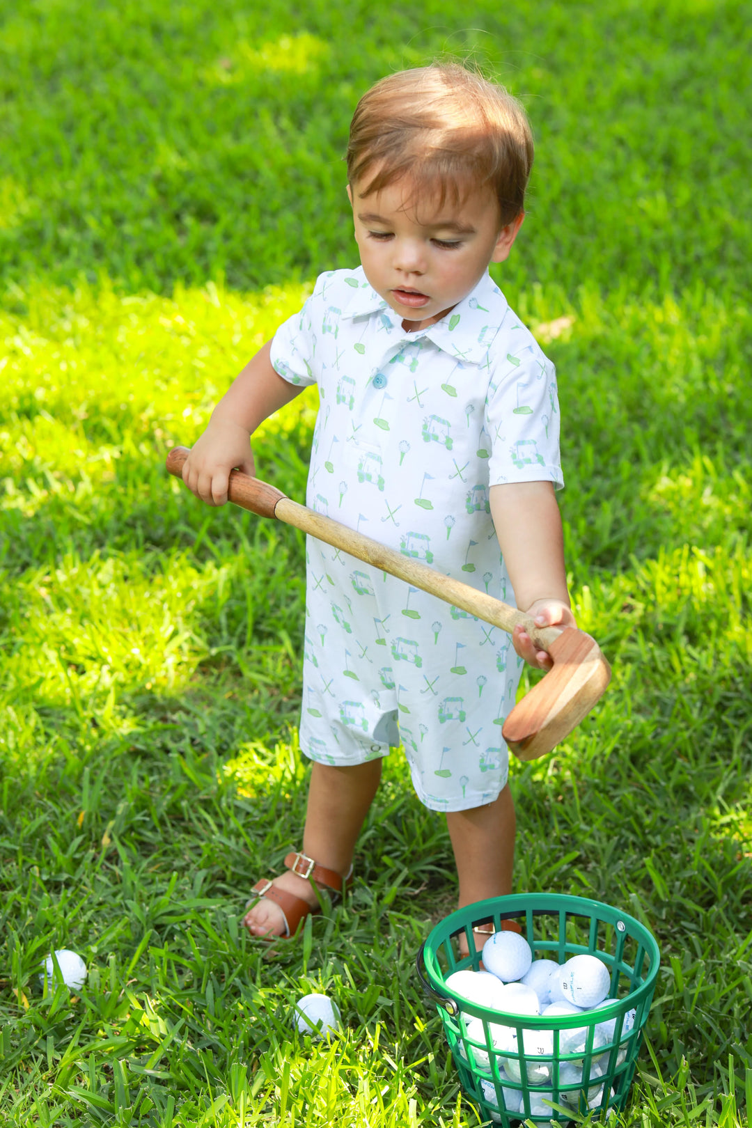 Trotter Street Kids Caddy Club Polo Romper