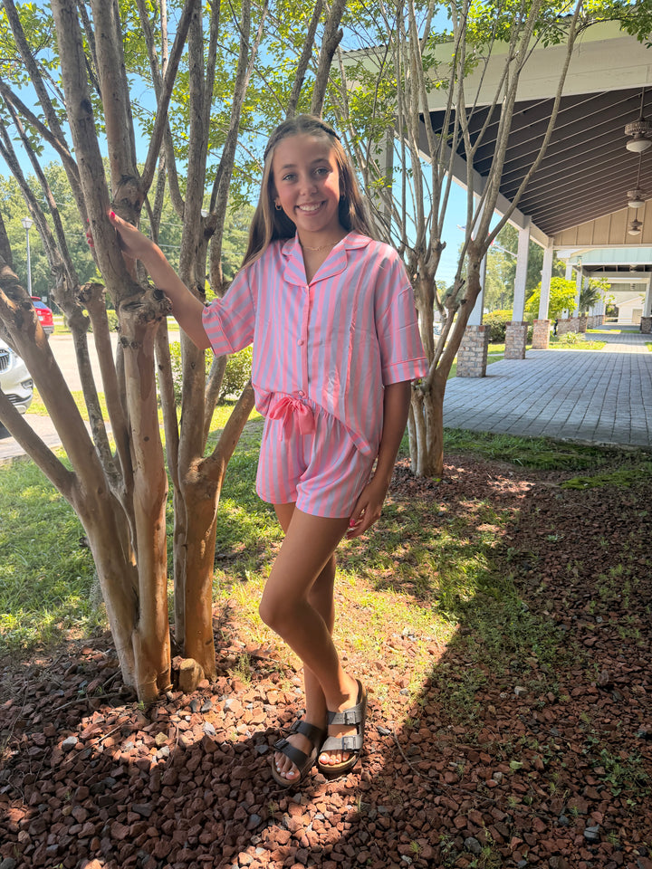 Kids Cotton Candy Silky Short Set