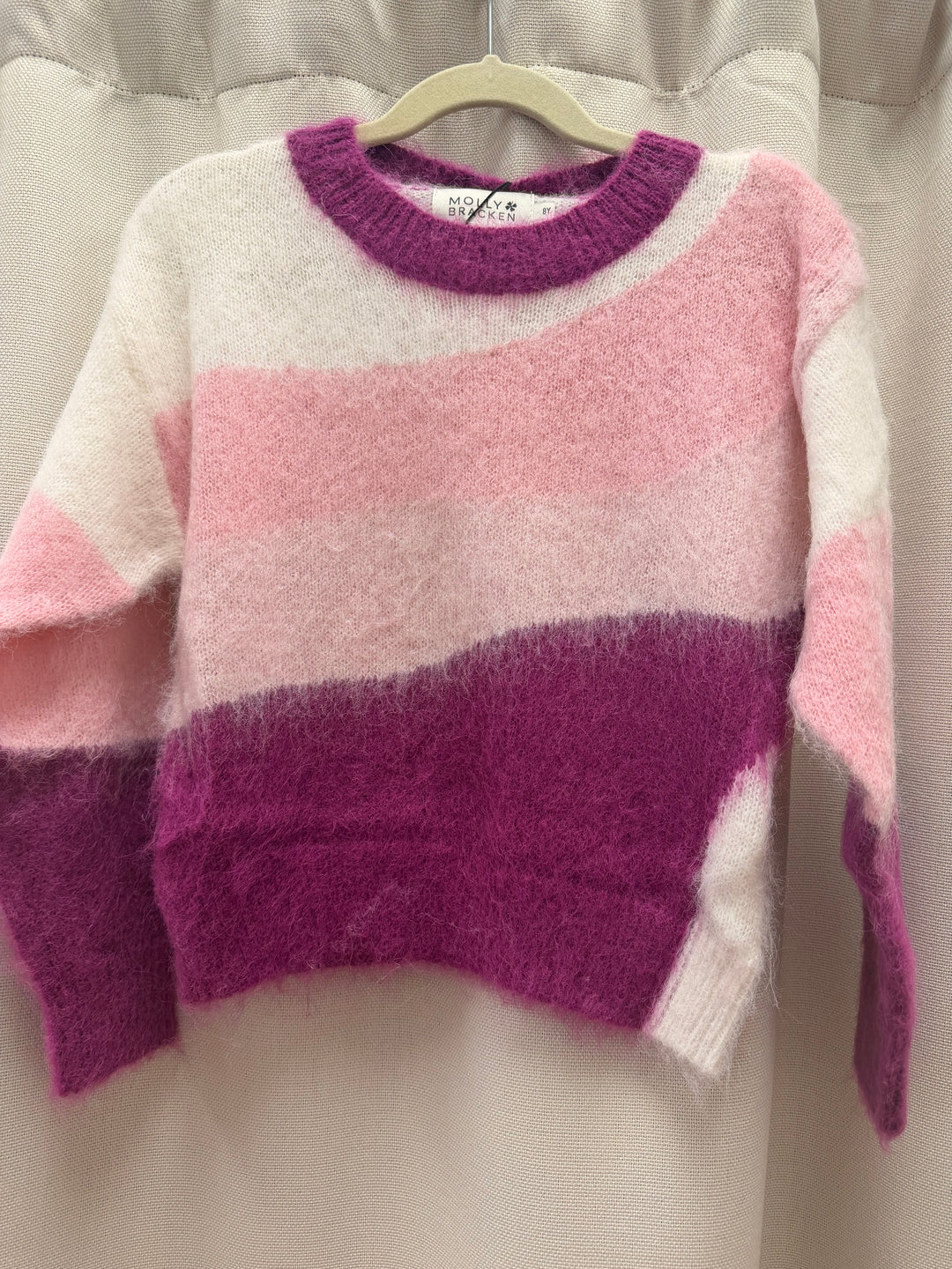 Round Neck Textured Oversized Sweater