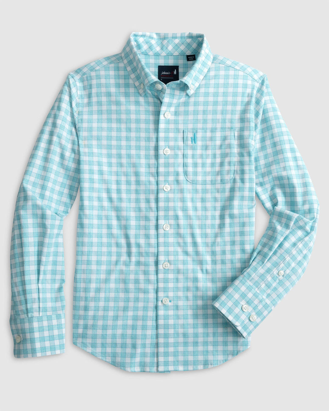 Ashworth Jr. Performance Button Up Shirt- Haze