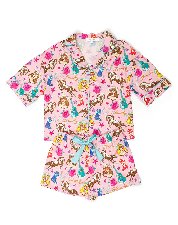 Kids Cowgirl Candy Silky Short Set